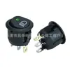 Interruptor de Alimentação de Luz Indicadora Redonda Olho de Gato 20mm com 3 Pinos e 2 Posições, Padrão de Feixe Baixo, Interruptor Automotivo 12V