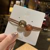 Elegante Anillo para el Cabello de Diamantes de Bola Redonda de Alta Gama Accesorios para el Cabello de Hada Estilo Coreano Dongdaemun Celebridad de Internet Mismo Estilo Chica Mori Banda Elástica