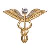 Broche de la serie de atención médica europea y americana, estetoscopio, alas de corazón, pin, insignia de amor creativa, nueva aleación