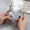 Carpeta Transparente de PVC Creativa Coreana, Cuaderno Planificador con Rayas de Cuadrícula Estilo Fresco, Cuaderno de Diario