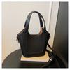 Bolsa Feminina 2025 Novo Estilo Textura Simples, Bolsa Balde Fofa Versão Coreana de Primavera, Bolsa Transversal de Ombro Único Retrô da Moda