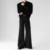 Pantalones de Pierna Ancha Acampanados, Sueltos y Fluidos para Hombre, Versátiles, de Pierna Ancha, Largos hasta el Suelo, Casuales de Seda de Hielo, Modernos