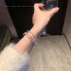 Pulsera de Circonita Perla Diseño de Nicho Brazalete Apilable de Pedrería Estilo Frío Moda Versátil Temperamento Sentido Avanzado Joyería de Mano