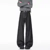 Jeans originales de color para hombre estilo retro americano, marca de tendencia de verano, corte holgado, pantalones rectos fluidos, ajuste limpio, pantalones de pierna ancha