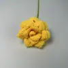 Flor de Rosa de Lana Tejida a Mano con Punta Transfronteriza Mueble Terminado Puesto de Mercado Nocturno Ramo Tejido a Crochet de Lana