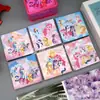 6,3cm Quadrado Desenho Animado Fofo Especial Artesanal Origami Papel Empilhado Garça Coração diy Material Papel Impresso Frente e Verso