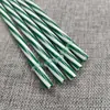 Despeje 27 cm Paja Alargada con Rosca de Anillo Desechable de Plástico Duro Recta Tubería de PP Grado Alimenticio Paja de Doble Color con Hebilla