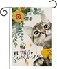 Bandera Decorativa de Jardín Nueva Primavera y Verano 2024, Doble Cara, Estampado Floral, Lino, Anti-Manchas, Bandera de Jardín Exterior