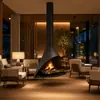 Chimenea de Fuego Real para Exteriores Estufa de Mesa a Gas Alcohol Fuego Calefacción Patio Hotel B&B Villa Fabricante Personalizado Suministro Directo