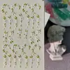 Adesivos de Unha Flor Branca de Primavera Transfronteiriços 3D Impermeáveis Pintados à Mão Flor Fresca Relevo Adesivos de Unha Modelo Hg