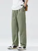 Pantalones de Seda de Hielo de Secado Rápido para Hombre Verano Sueltos Rectos Simples Ligeros Transpirables Pantalones Deportivos Cómodos Funcionales Pantalones Largos Yamamoto