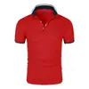 Nueva camisa POLO de verano transfronteriza para hombre 2022, de manga corta, color liso, versátil, elegante, informal y versátil