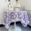 Renovación de dormitorio, luz de lujo, encaje, mantel de niña, escritorio, estudiante, tela a cuadros pequeña y fresca, venta al por mayor