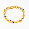 Exclusivo transfronterizo cuentas redondas de 8 cm ojo mágico pulsera de vidrio natural pulsera elástica con cuentas ajustable en stock al por mayor