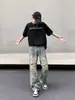 Pantalones vaqueros desgastados y rotos de estilo urbano americano para hombre, de primavera y otoño, rectos, holgados, estilo urbano europeo y americano.