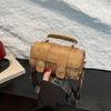 Bolsas de Moda Estilo Europeo y Americano para Mujer Primavera y Verano 2026 Nuevo Bolso de Mano Cilíndrico de Moda con Correa Ancha para el Hombro Bolso de Hombro Único Cruzado