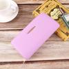 Carteira Feminina Longa de Grande Capacidade, Personalizável com Logo, Bolsa de Celular com Zíper e Múltiplos Compartimentos para Cartões, Moda, Atacado