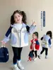 Jaqueta Feminina 2026 Outono Novo Estilo Top com Capuz Casual Infantil Roupas de Outono Estilosas Jaqueta Corta-vento para Menina