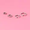 Anillo Retro Viejo Mate de Plata S925 de 5mm 6mm Abierto Cerrado Anillo de Plata con Colgante Cuerda Trenzada DIY Accesorios de Plata