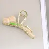 Pinza de Oreja de Trigo de Alta Gama, Elegante y Elegante, Pinza para el Cabello para la Parte Trasera de la Cabeza, Accesorio para el Cabello, Pinza de Tiburón Grande, Nuevo Estilo 2023