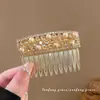 Peine para el Cabello con Forma de Estrella del Cielo Estrellado de Diamantes Brillantes de Lujo Ligero, Peine de Cuentas Completamente Diamantado, Accesorio para el Cabello, Peine para Flequillo, Peine Inversor para la Parte Posterior de la Cabeza, Clip para el Cabello Rebelde para Mujeres