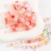 Cuentas Cuadradas Transparentes de Dos Colores Manchadas de Alto Brillo Acrílicas Hilo para Pulseras Cuentas Sueltas Accesorios para Joyería de Aretes Pulseras DIY