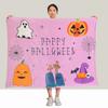 Manta de terciopelo de calabaza y fantasma de Halloween transfronteriza, manta de franela, manta de sofá, manta con impresión digital HD, venta al por mayor