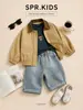 Conjunto de Chaqueta con Solapa para Niños 2026 Nuevo Estilo Coreano Moda de Primavera y Otoño Conjunto de Tres Piezas para Niños Pequeños
