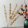 Flores Artificiales Doradas Eucalipto Hojas Pequeñas de Abanico Flores de Nochevieja Flores Artificiales Doradas Adornos de Flores Falsas Decorativas Fabricantes Mayoristas
