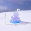 Árbol de Navidad en miniatura y figuras de muñeco de nieve para crear encantadores microlandscapes; Decoraciones y accesorios colgantes DIY para casas de muñecas; adornos en miniatura
