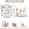 M16193 Pegatina de Pared Decorativa de Animales de Dibujos Animados Creativos Árboles del Bosque Decoración para Sala de Estar Dormitorio Fondo Embellecimiento Decoración Pegatina de Pared Autoadhesiva