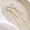 Personalidad Nicho Diseño Sentido Aretes de Tuerca Borla Perforaciones Oreja Clips Hueso Oreja Colgante Oreja Elegantes Aretes Combinables Moda Mujer