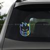 Pegatina divertida de hombre de fuego pequeño para comercio exterior transfronterizo, pegatina para parabrisas de motocicleta, decoración creativa personalizada para carrocería y ventana de coche