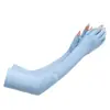 Guantes de Manga de Hielo de Seda de Hielo de Dos Dedos, de Dedo Completo, de Medio Dedo para Pesca y Ciclismo al Aire Libre, Protección UV, Antideslizantes, Transpirables, Elásticos, Sensación Refrescante