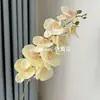 Flor artificial 9 Phalaenopsis Flor falsa Flor de seda Decoración de boda Adornos florales Hogar Sala de estar Mesa de comedor Flor