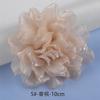 4-10cm fábrica em estoque camélia borda queimada flor chapelaria tecido flor feita à mão acessórios flor de tecido acessórios DIY broche