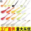 Vajilla de melamina, cucharas pequeñas creativas y duraderas, cucharas de mango largo, cucharas pequeñas para comer, cucharas para sopa ramen, plástico de uso comercial
