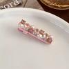 Corea del Sur Dongdaemun Pinza para el Cabello Diamante Zircón Flash Rosa de Alta Gama Clip para Flequillo Clip Lateral Pinza para el Cabello Rota Tocado para Mujer