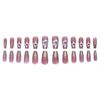 Unhas Vestíveis, Clareadoras, Versáteis, Super Bonitas, High-End, Adesivos de Unha Falsos, Pó Dourado de Flor, Estilo Longo, Produtos Acabados de Celebridade da Internet por Atacado