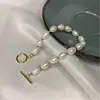 Pulseira de Pérolas Imitação Barroca Nova da Amazon com Fecho OT Pulseira de Contas Joias Personalizadas Presente de Feriado para Mulheres
