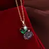 Celebridad de Internet Caricatura Conejo Lindo Collar para Mujer Simple Exquisito Femenino Colgante Cadena para Clavícula Joyería Versátil
