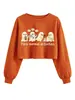 Para actividades normales Amazon eBay estación independiente moda divertida sudadera crop top nuevo para mujer