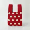 Bolsa de la Fortuna de Año Nuevo Bolsa Roja de la Suerte Bolso Tejido Nuevo Bolso Rojo de Año Nuevo para Mujer Bolsa de Regalo para Fiesta Anual Bolso al por Mayor