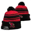 2026 Nuevo Gorro de Punto con Pompón de Color Mixto al por Mayor, Gorro de Lana de Equipo de Rugby, Jacquard de Doble Cara, Estilo Retro Artístico