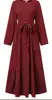 Primavera 2026 Temperamento Casual para o Trabalho Plus Size Roupas Femininas Estampa de Bolinhas Manga Longa Gola Redonda Bainha Larga Vestido Transfronteiriço