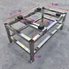 Soporte de Piso para Unidad Exterior de Aire Acondicionado de Acero Inoxidable 304, Estante Apilable de una/dos Capas, Base Elevada para Aire Acondicionado con Disipación de Calor, Soporte Elevado Amortiguador
