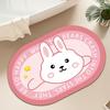 Tapete de Chão Absorvente para Banheiro, Tapete de Porta para Vaso Sanitário Doméstico, Tapete de Porta Carpete Urso Desenho Animado, Tapete de Jogo para Banheiro de Entrada