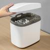 Cubo de basura de plástico de escritorio con tapa abatible para uso doméstico, Mini cubo de basura pequeño para sala de estar con tapa