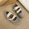 Sapatilhas de bico fino estilo francês com sola macia e salto oculto, design de bolinhas, nova coleção outono 2026 feminina, estilo Mary Jane, sapatos de festa