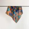 Pañuelo cuadrado de algodón y lino bicolor a doble cara, 70 estilo nuevo, bufanda de cuello versátil de alta gama, chal estilo old money con estampados paisley y espiga